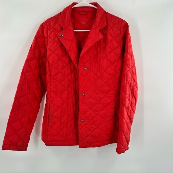 LL bean red lightweight puffer jacket size XS - Picture 1 of 7